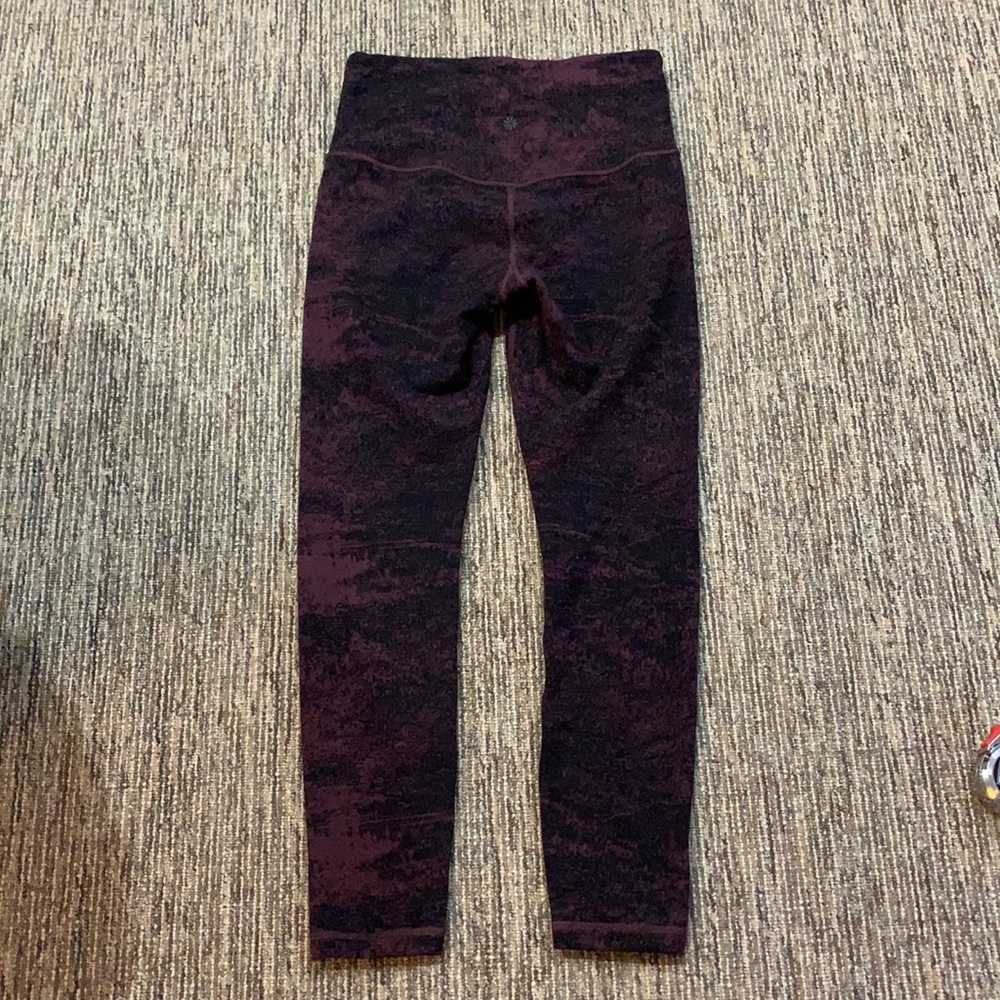Athleta Red and Black Leggings - Picture 3 of 12